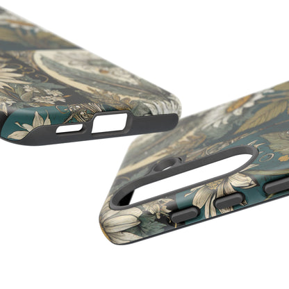 Abstract Teal Daisy Tough Phone Case