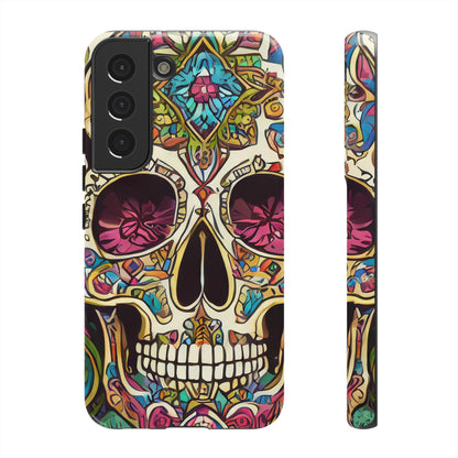 Colorful Sugar Skull Tough Phone Case