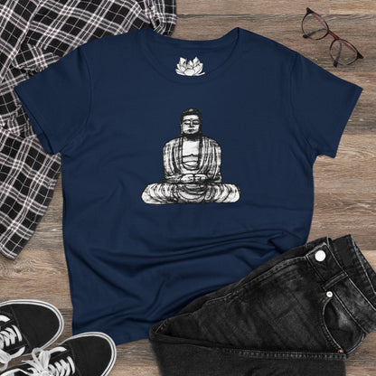 Buddha Sketch Women's Cotton Tee