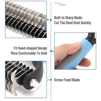 Double-Sided Pet Grooming Tool
