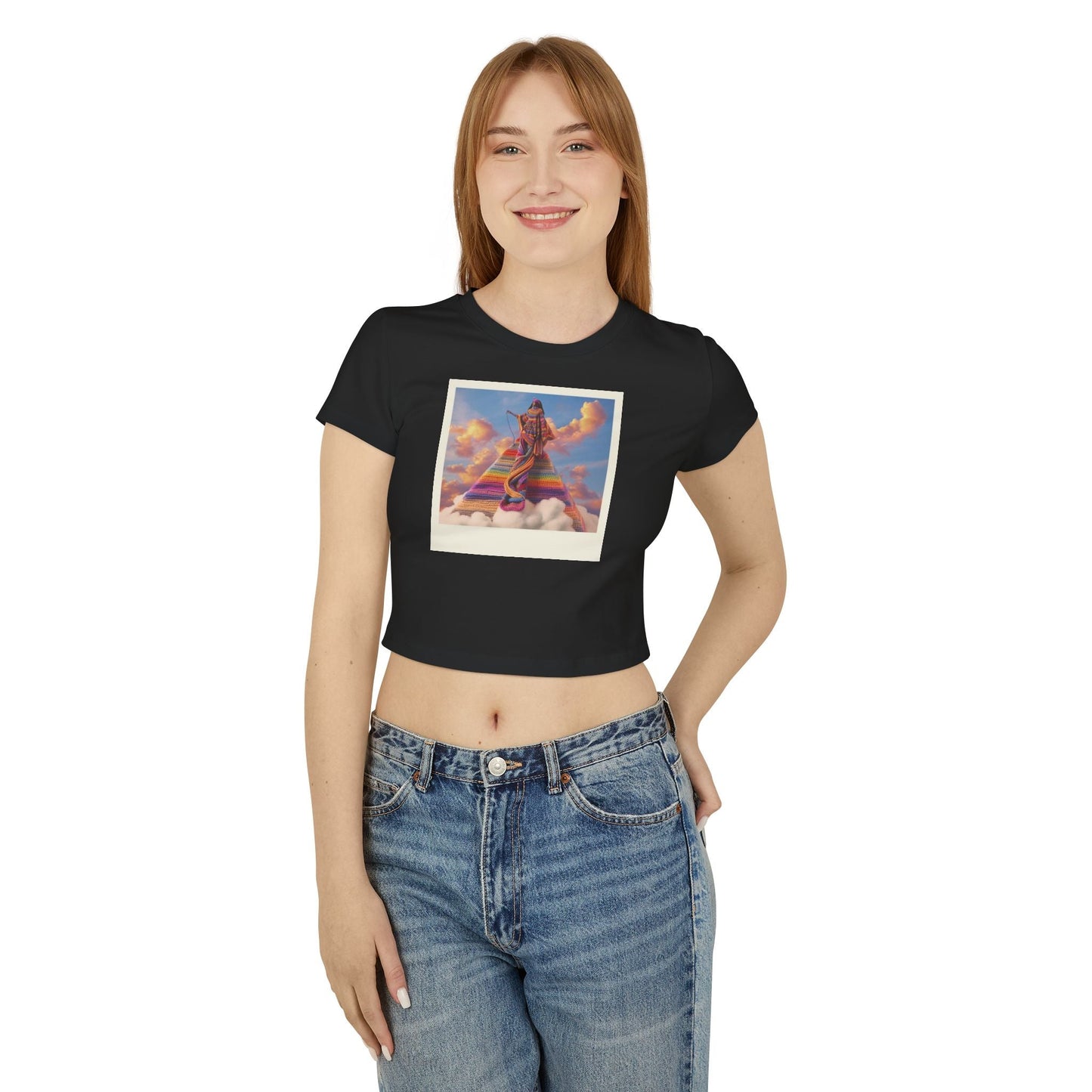 Nubian Kemet Polaroid Queen Women's Crop T-Shirt