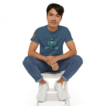 Fine Art Buddha Chalk Drawing Print Unisex Ultra Cotton Tee