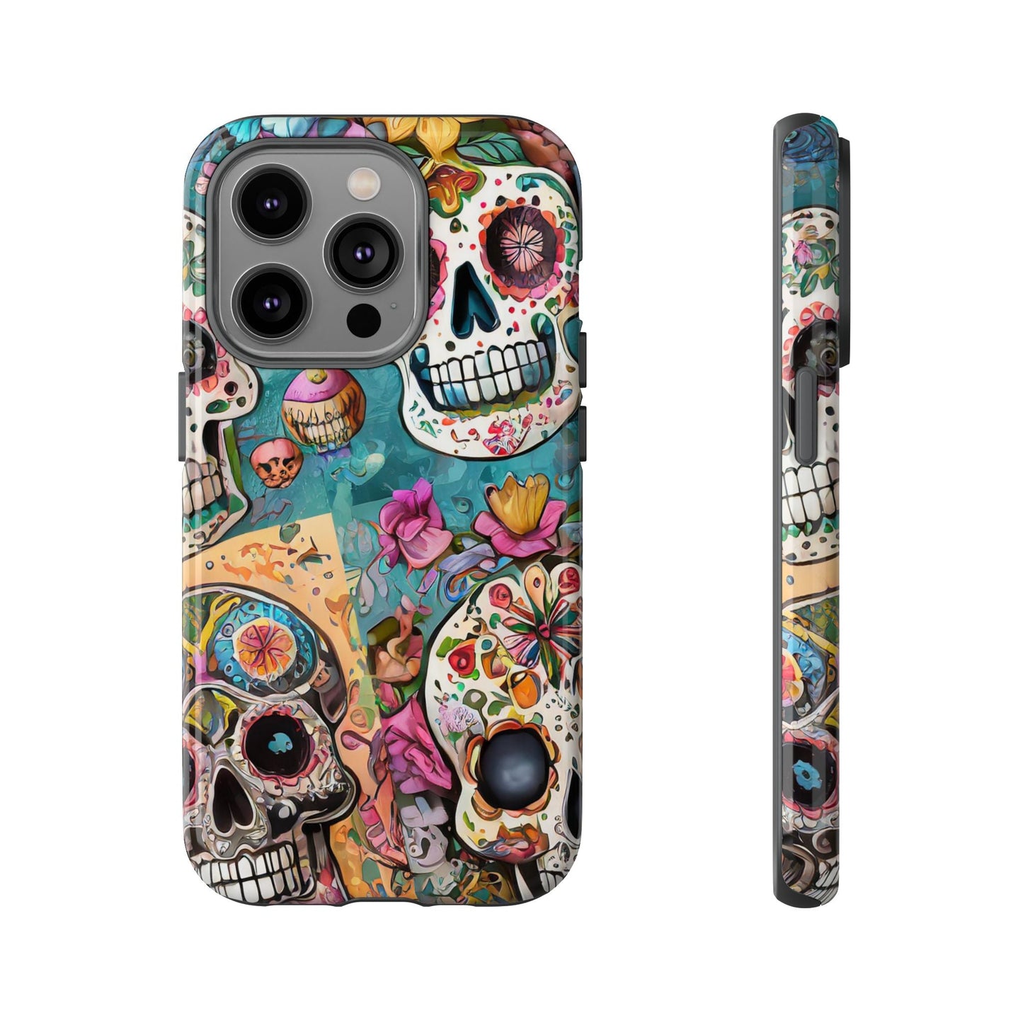 Vibrant Sugar Skull Tough Phone Case