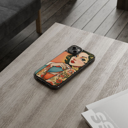 Retro Pin Up Clear Phone Case