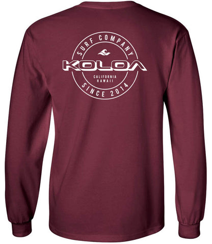 Koloa White Wedge Logo Long Sleeve T-Shirt