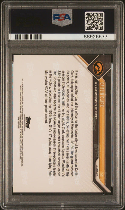 Graded 2023 Topps Bowman U Now Caitlin Clark #59 Rookie RC Basketball Card PSA 10 Gem Mint