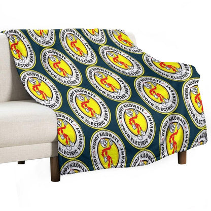 Electric Reddy Kilowatt Throw Blanket