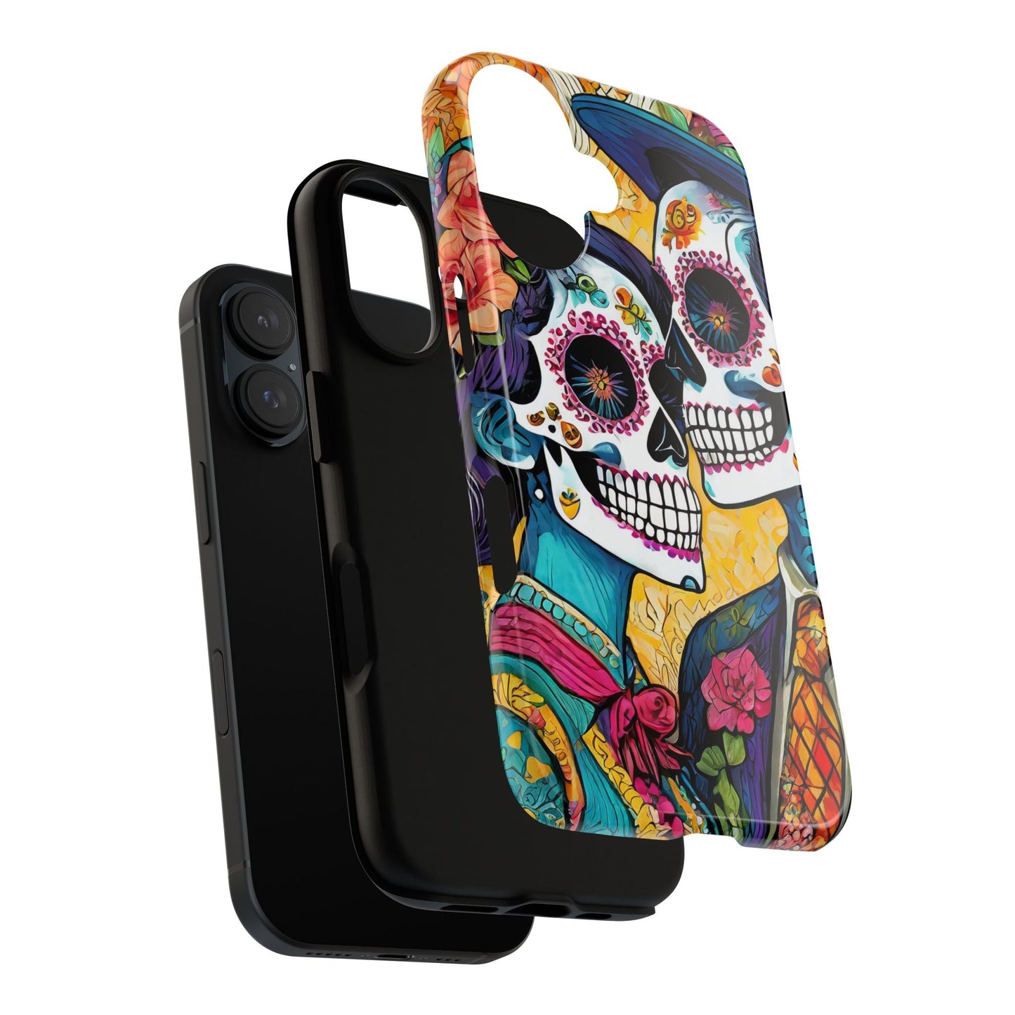 Loving Sugar Skull Couple Tough Phone Case