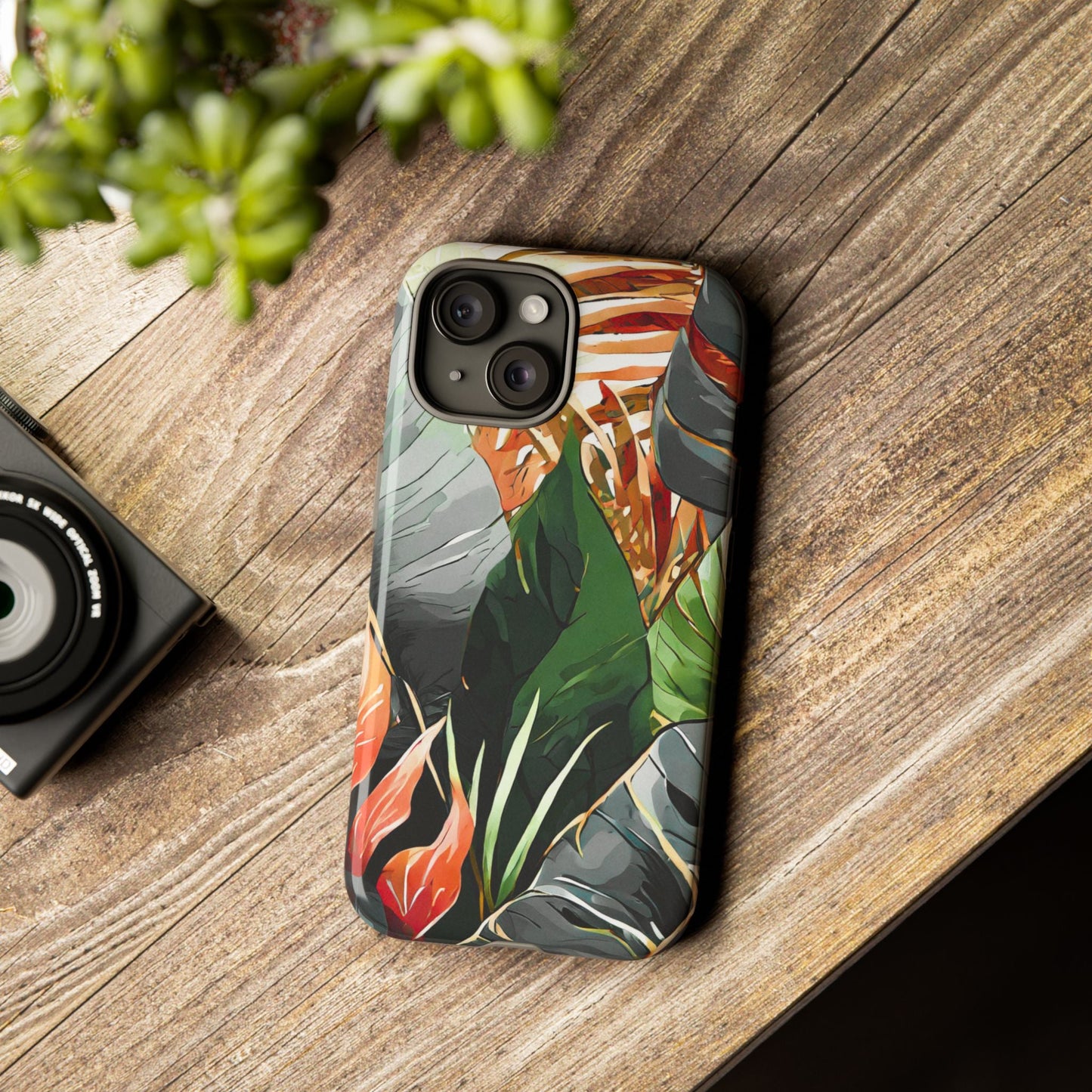 Tropical Leaf Tough Phone Case