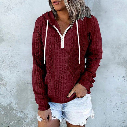 Women’s Twist Texture Zip-Up Hoodie