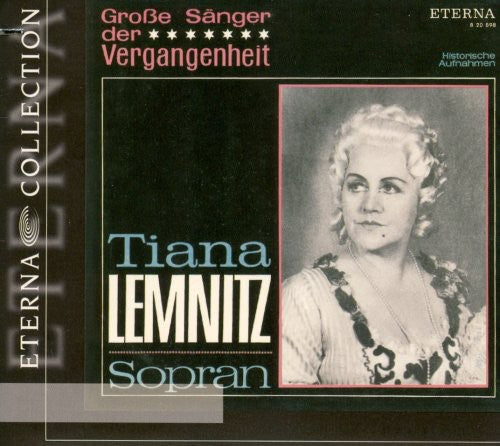 Lemnitz,tiana - Great Singers Of The Past - Music CD