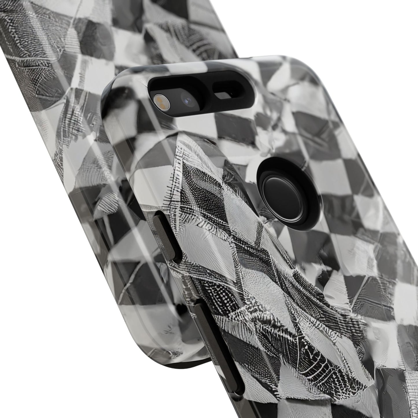 Abstract Checker Print Tough Phone Case