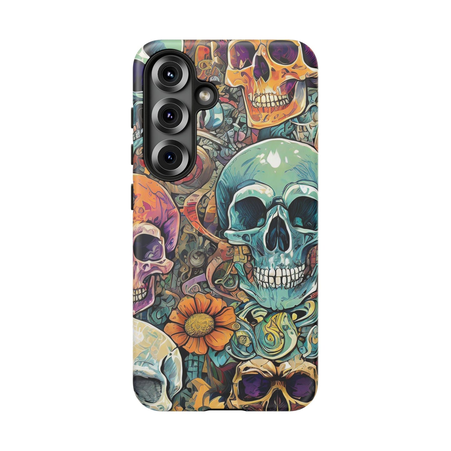 Artistic Skull Collage Tough Phone Case