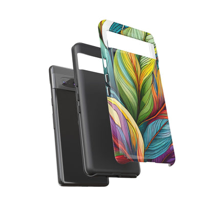 Vibrant Tropical Leaf Tough Phone Case