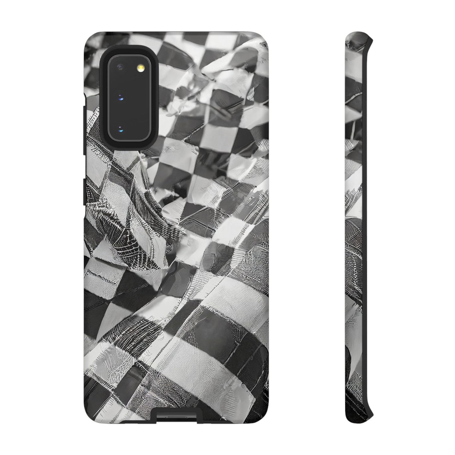 Abstract Checker Print Tough Phone Case