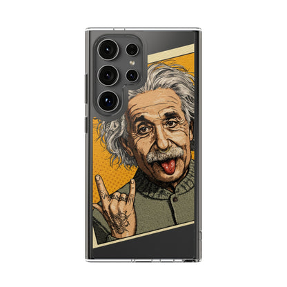 Edgy Einstein Clear Phone Cases