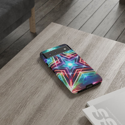 Neon Light Stars Tough Phone Case