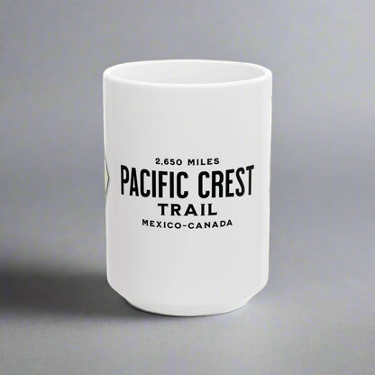 Pacific Crest Trail Classic Trail Marker Coffee Mug 11oz, 15oz Mexico To Canada Map