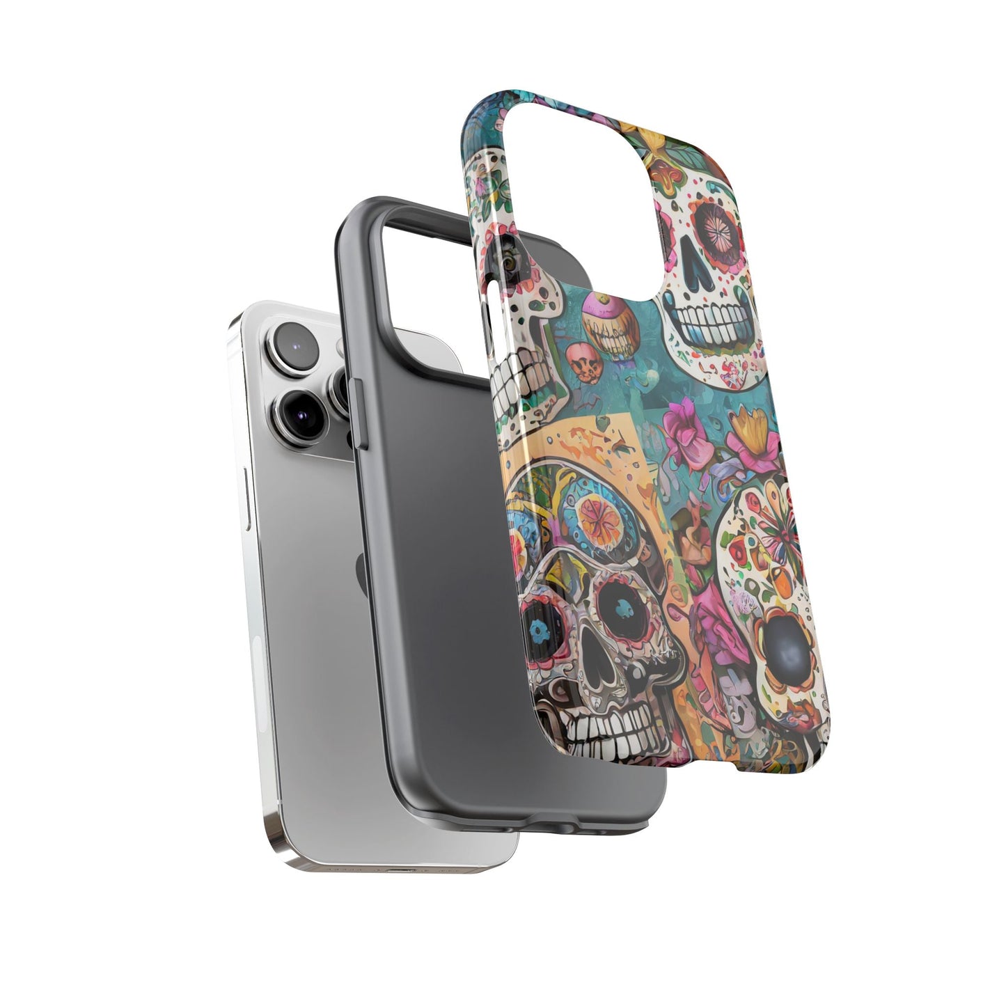 Vibrant Sugar Skull Tough Phone Case