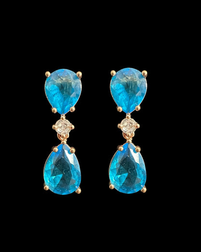 DER789 Cz tear drop earrings ( READY TO SHIP )