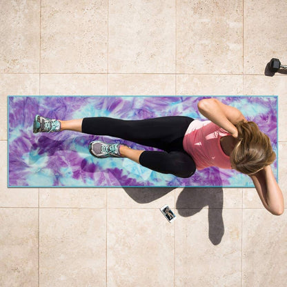 JupiterGear Tie Dye Yoga Mat Towel with Slip-Resistant Grip Dots