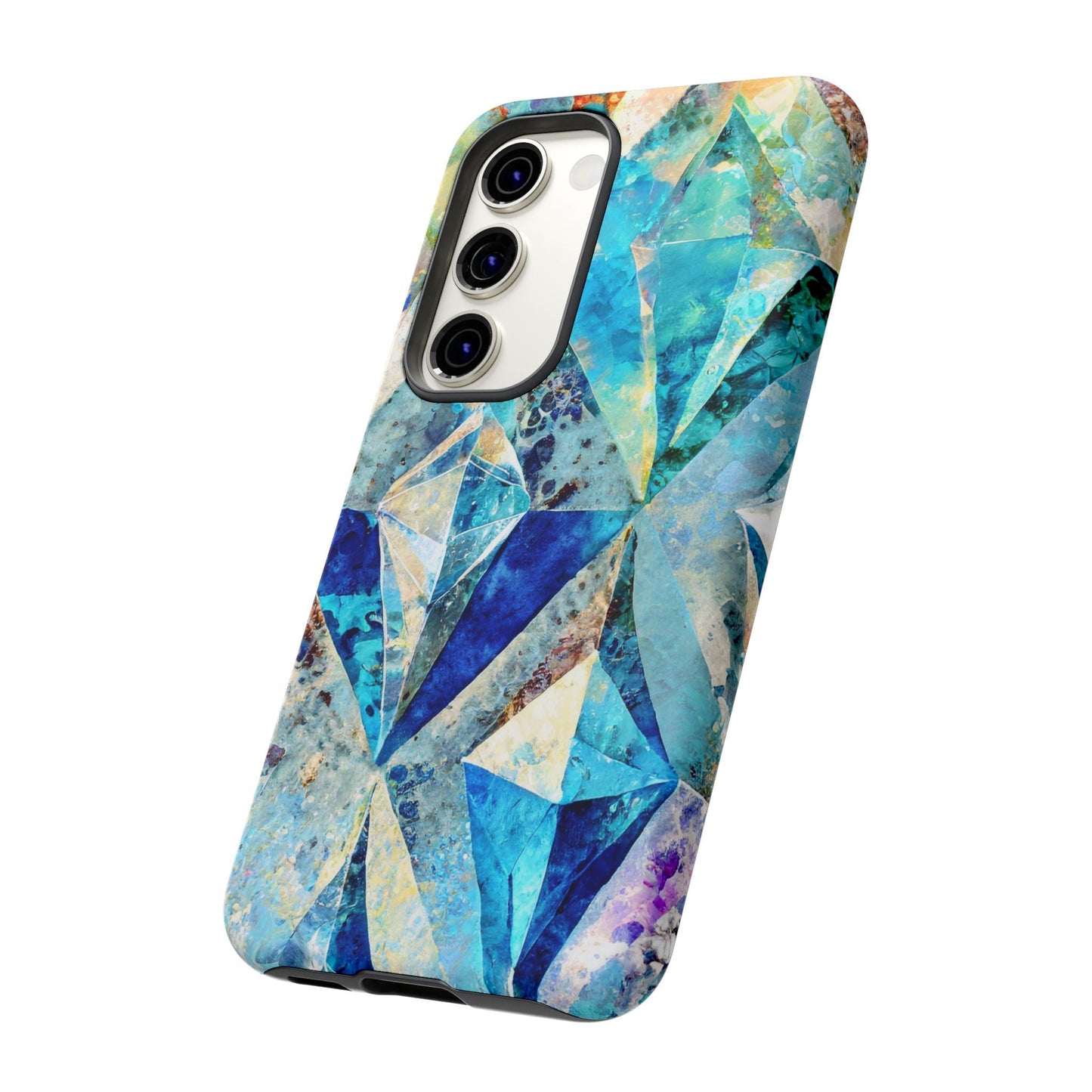 Diamond Blue Abstract Tough Phone Case