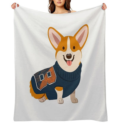 Bucknell Corgi Throw Blanket