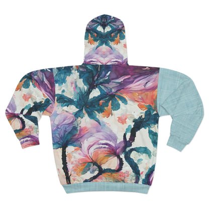 Watercolor Orchid Unisex Zip Hoodie