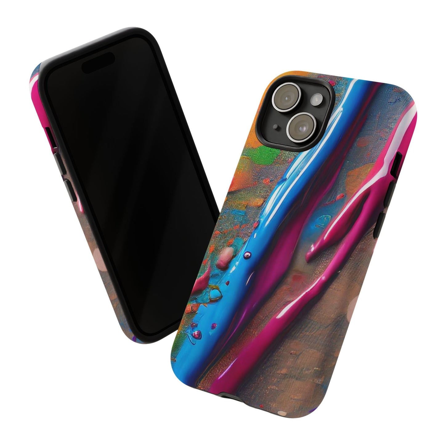 Colorful Artistic Paint Splatter Tough Phone Case