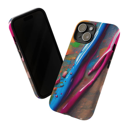 Colorful Artistic Paint Splatter Tough Phone Case
