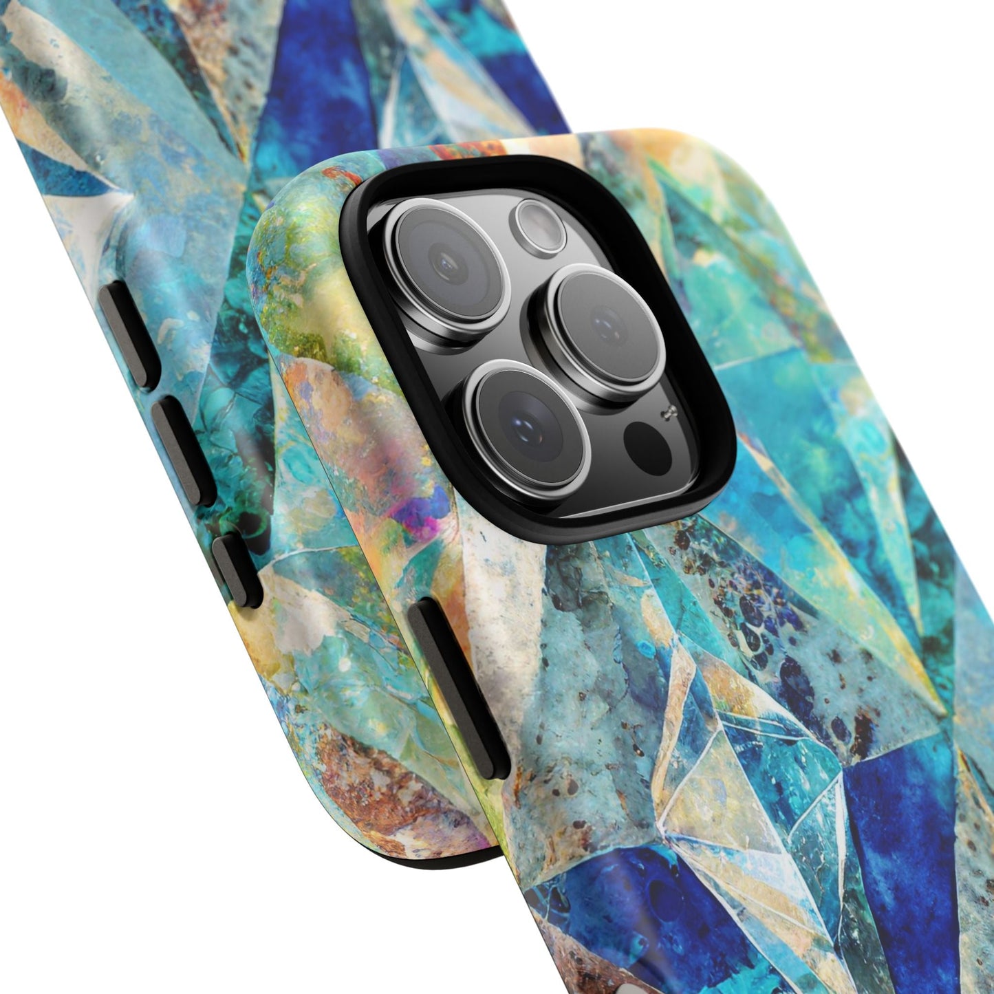 Diamond Blue Abstract Tough Phone Case