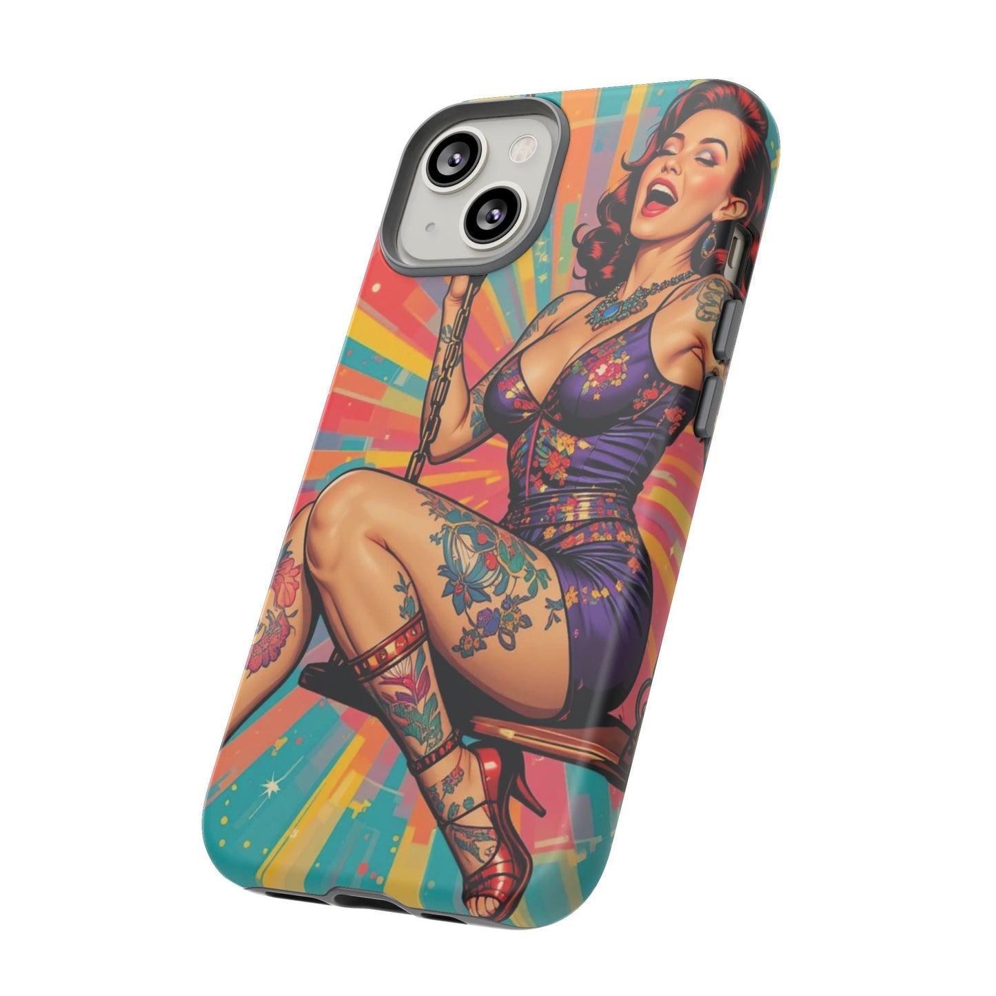 Bold Retro Pin-Up Tough Phone Case