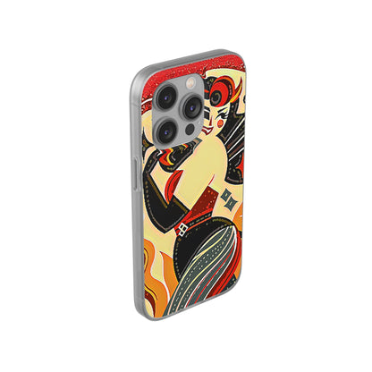 Red & Black Female Devil Flexi Phone Case