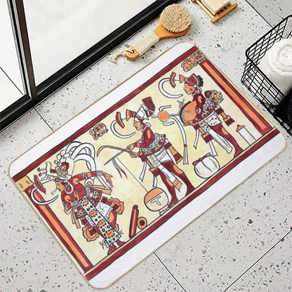 Mayan Pottery 02  Slip-Resistant Bath Mat