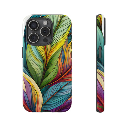 Vibrant Tropical Leaf Tough Phone Case