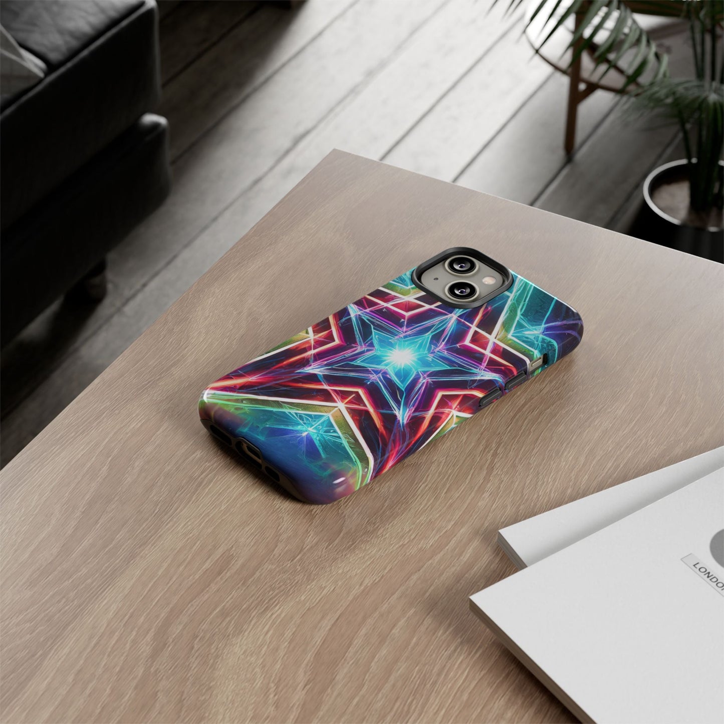 Neon Light Stars Tough Phone Case