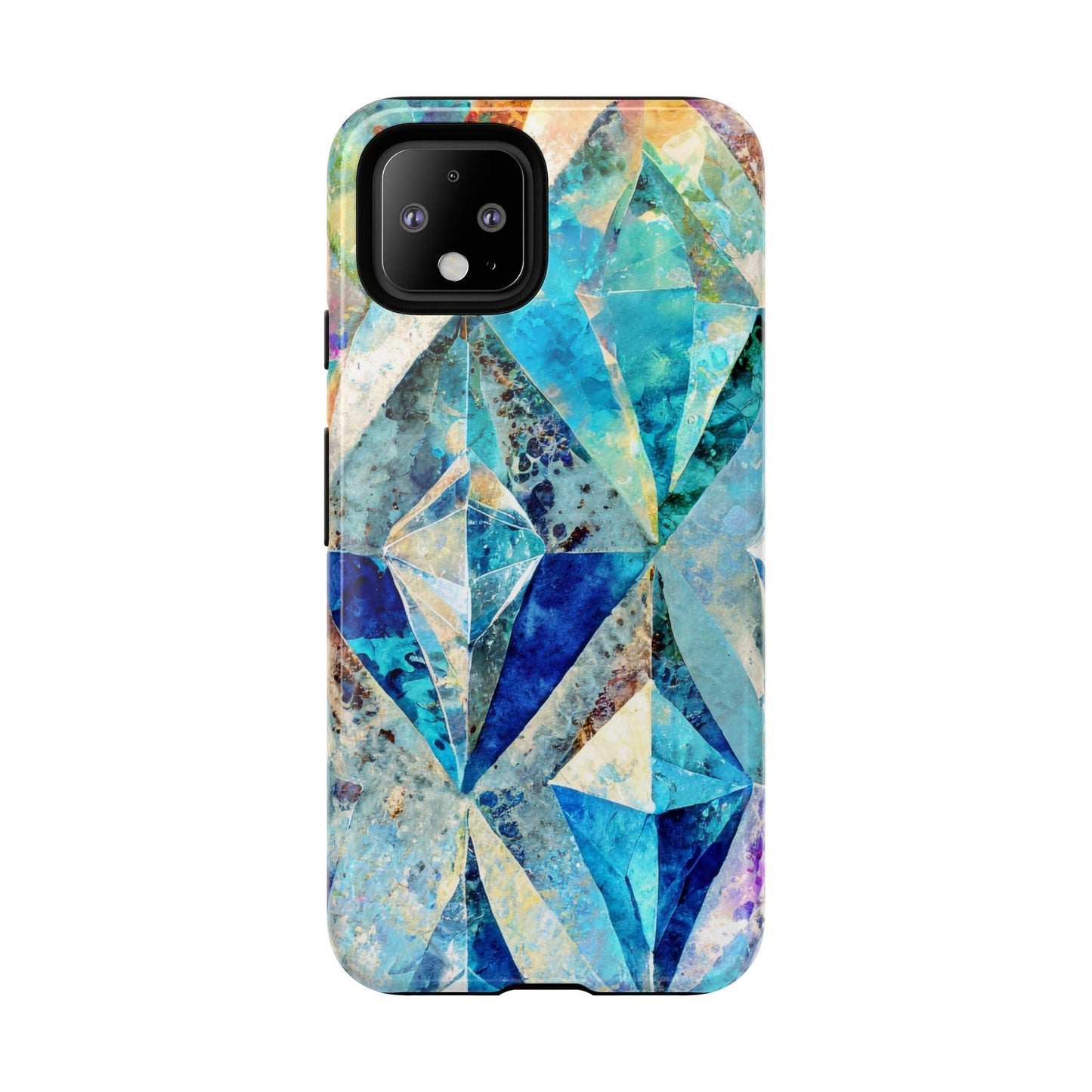Diamond Blue Abstract Tough Phone Case