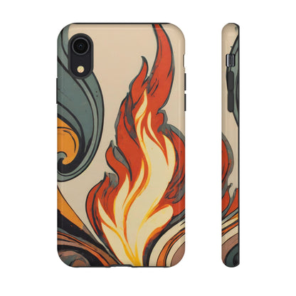 Artistic Flames Abstract Tough Phone Case