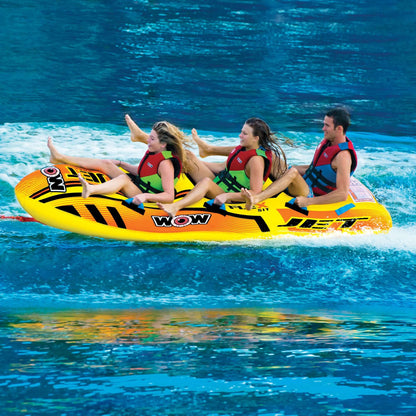 WOW Sports Jet Boat 3 Person Towable Water Tube For Pool and Lake (17-1030)
