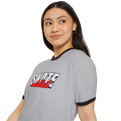 Skate Addict Unisex Cotton Ringer T-Shirt