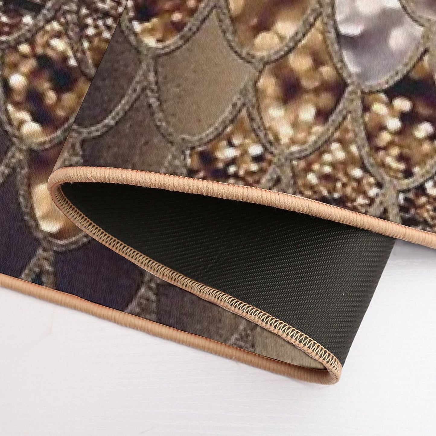 Mermaid Glam Scales #6 (Photo of Glitter Only - Not Reflective) Bath Mat