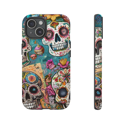 Vibrant Sugar Skull Tough Phone Case