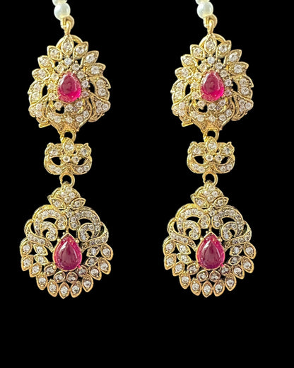 BR490 MEHTAB bridal set in ruby ( READY TO SHIP )