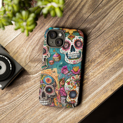 Vibrant Sugar Skull Tough Phone Case