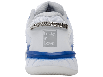 97382-110-M | HYPERCOURT EXPRESS 2  LUCKY IN LOVE | WHITE/ELECTRIC BLUE/SILVER
