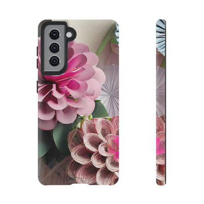 Elegant Paper Flowers Tough Phone Case