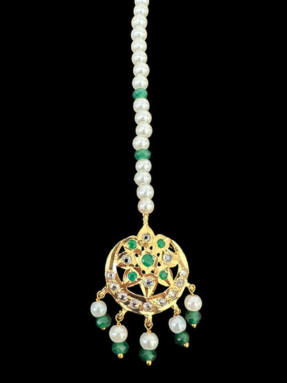 DJTK217 Gold plated small sized tika- green (READY TO SHIP)