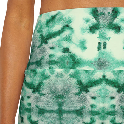 Shibori Lime Sherbert High Waisted Yoga Shorts