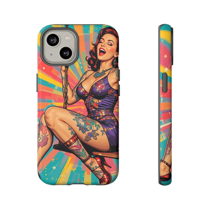Bold Retro Pin-Up Tough Phone Case