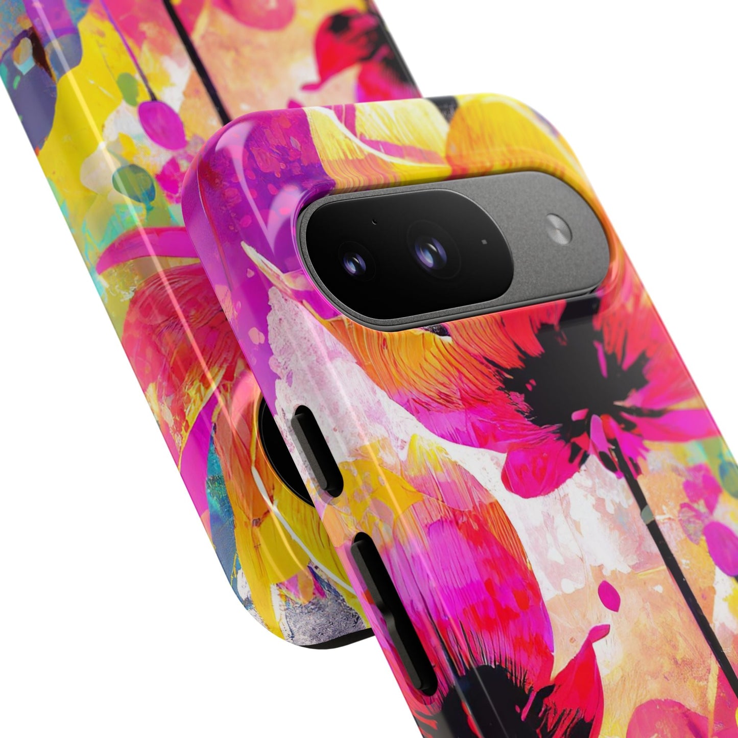 Neon Floral Tough Phone Case